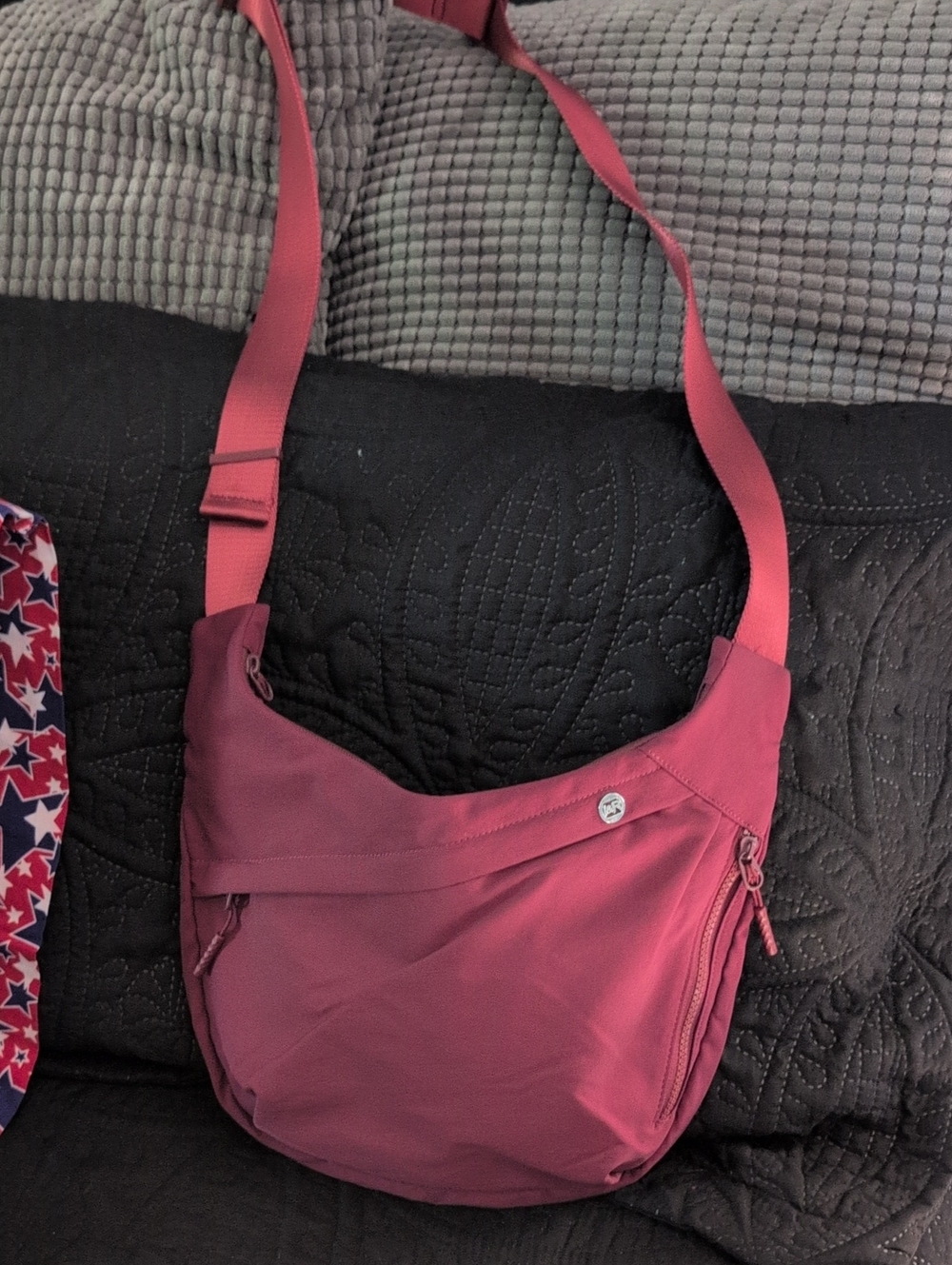 Compact Women's Crossbody Bag in Deep Rose